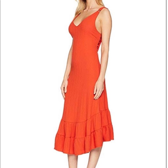 SOLD!!! NWT FREE PEOPLE RED/ORANGE DRESS - Picture 2 of 8